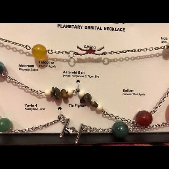 Star Wars Solar Orbit Solar Necklace, Silver Plate - Picture 8 of 8